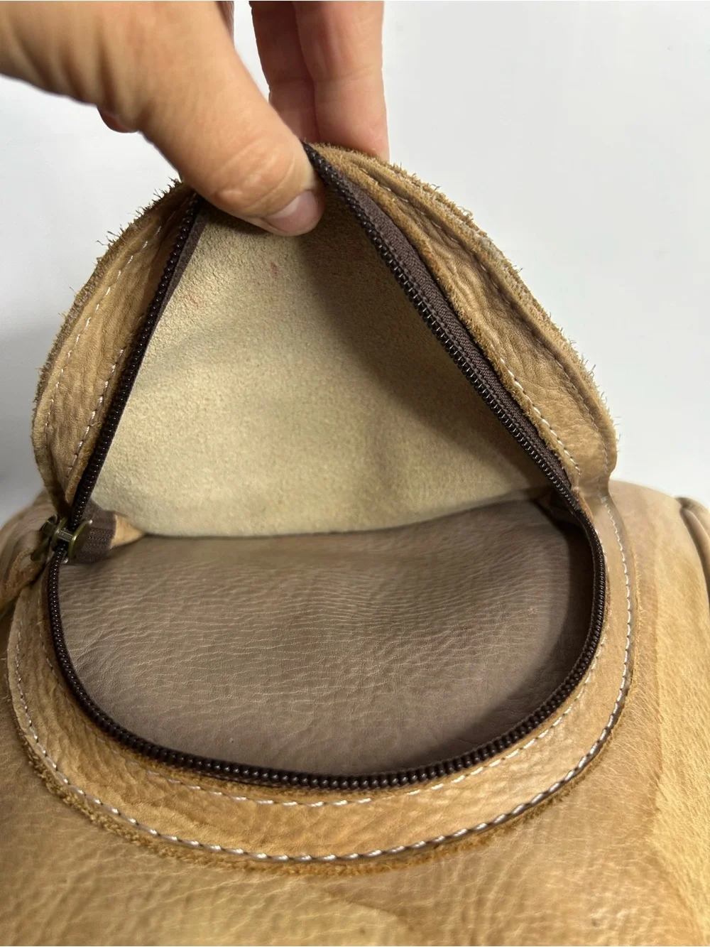 Nevermind! Tan Leather Backpack Purse‎